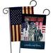 Breeze Decor Our Fallen Heroes 2-Sided Polyester 19 x 13 in. Garden flag in Blue/Brown/Red | 18.5 H x 13 W in | Wayfair
