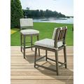 Tommy Bahama Outdoor La Jolla Bar Stool Wood in Brown/White | 39.5 H x 20 W x 26 D in | Wayfair 3950-17-40