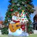The Holiday Aisle® Rocker Lawn Art/Figurine Wood in Brown/Red/Yellow | 32 H x 24 W x 16 D in | Wayfair 739D66C2CE5146A9A656F89CBB4F7768