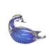 Murano Art Collection Murano Glass Duck Glass in Blue/Yellow | 6.5 H x 9.5 W x 4 D in | Wayfair 70-4855BG