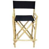 MGP MPG Bamboo Director Bar Chair Solid Wood in Black/Brown | 43 H x 23 W x 19 D in | Wayfair BDC-42B-2