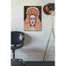 Bungalow Rose Frida Santa Muerte by - Wrapped Canvas Graphic Art Canvas in Brown/Orange/Pink | 26 H x 18 W x 0.75 D in | Wayfair