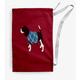 The Holiday Aisle® Warmest Wishes Doggie Christmas Laundry Bag Fabric in Red/White/Brown | 36 H x 28 W in | Wayfair