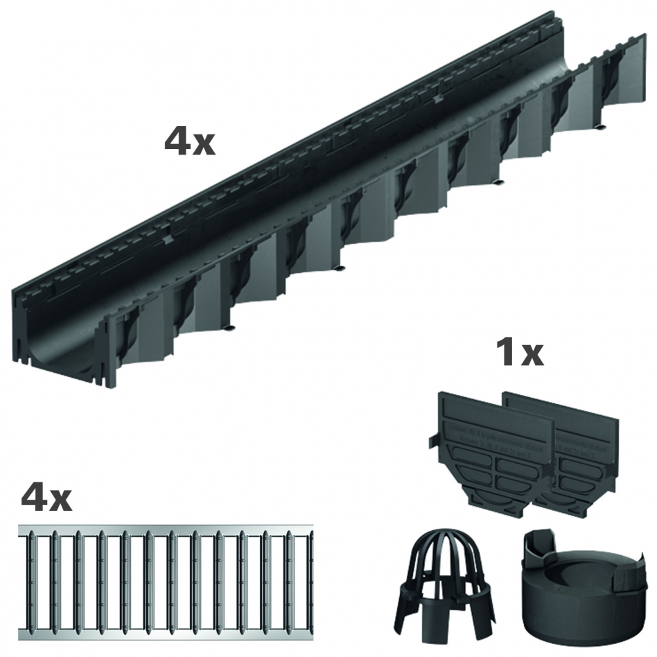 ACO Rundum Sorglos Hexaline, 4 m, mit Stegrost Image