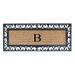 A1HC Exclusive Hand Crafted Myla Monogrammed Entry Doormat, 18" x 48"