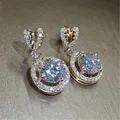 Boucles d'oreilles pendantes en argent regardé 925 avec nœud papillon pour femme or rose 18 carats