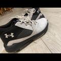 Under Armour Shoes | Like New Kids Under Armor High Top Sneakers | Color: Black/White | Size: 5 Y