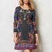 Anthropologie Dresses | Knitted & Knotted Floral Embroidered Sweater Dress | Color: Gray/Pink | Size: S