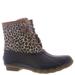 Sperry Top-Sider Saltwater Animal Print - Womens 7 Black Boot Medium