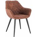 Woltu - 1 x Chaise de salle à manger siège bien rembourré en velours, Chaise de cuisine pied en