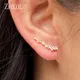 ZAKOL – boucles d'oreilles Baguette Simple en cristal de zircone pour femme bijoux de mariage