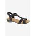 Wide Width Women's Mackenzie Sandal by Ros Hommerson in Black Stretch (Size 9 1/2 W)