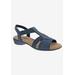 Wide Width Women's Miriam Sandal by Ros Hommerson in Navy Elastic (Size 10 1/2 W)