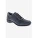 Wide Width Women's Stroll Along Oxford Flat by Ros Hommerson in Black Leather (Size 9 1/2 W)