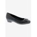 Women's Twilight Kitten Heel Pump by Ros Hommerson in Black Leather (Size 6 1/2 M)