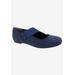 Women's Danish Flat by Ros Hommerson in Blue Denim Fabric (Size 12 M)