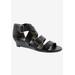 Wide Width Women's Voluptuous Sandal by Ros Hommerson in Black Leather (Size 10 W)