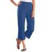 Plus Size Women's 7-Day Knit Capri by Woman Within in Royal Navy (Size 6X) Pants