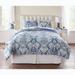 BH Studio 3-Pc. Microfiber Comforter Set by BH Studio in Blue (Size QUEEN) Paisley Bedding