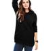 Plus Size Women's Hooded Pullover Shaker Sweater by Woman Within in Black (Size 3X)