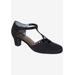 Wide Width Women's Heidi Pump by Ros Hommerson in Black Micro (Size 7 1/2 W)