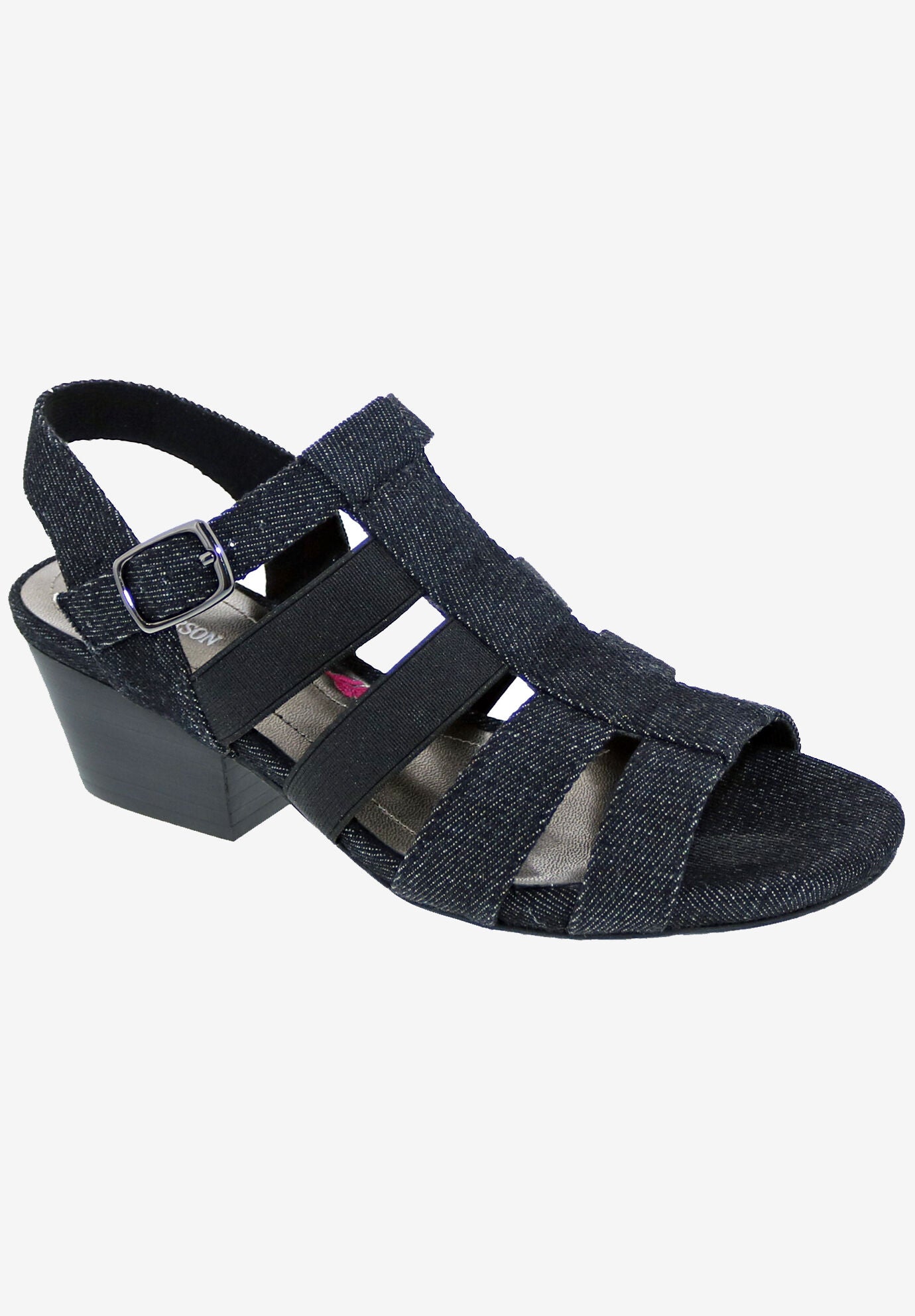Women's Wish Sandal by Ros Hommerson in Black Denim (Size 7 1/2 M)