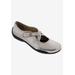 Women's Cozy Cross-Strap Flat by Ros Hommerson in Pewter Leather (Size 7 1/2 M)