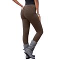 Plus Size Women's Corduroy Legging by Roaman's in Chocolate (Size 20 W) Stretch Pants