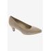 Wide Width Women's Karat Pump by Ros Hommerson in Nude Croco Leather (Size 9 1/2 W)