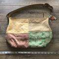 Coach Bags | 14900 Coach Signature Pastel Patchwork Bag. | Color: Cream/Green | Size: Os