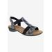 Wide Width Women's Mackenzie Sandal by Ros Hommerson in Black Multi Stretch (Size 7 1/2 W)