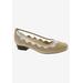 Women's Tootsie Kitten Heel Pump by Ros Hommerson in Nude Suede Leather (Size 6 1/2 M)