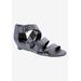 Wide Width Women's Voluptuous Sandal by Ros Hommerson in Pewter Leather (Size 9 1/2 W)