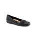 Wide Width Women's Samantha Ballet Flat by Trotters in Black Gem (Size 8 W)