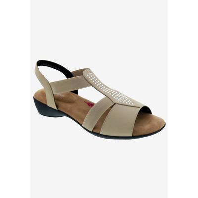 Wide Width Women's Mellow Sandal by Ros Hommerson in Sand Stretch (Size 8 W)