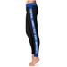 Women's Black Central Connecticut State Blue Devils Side Stripe Leggings