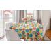 East Urban Home Ambesonne Floral Round Tablecloth, Colorful Top View Daisies Pattern Spring Blooms | 60 W x 60 D in | Wayfair