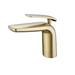 RBROHANT Solid Single Hole Deck Mounted Bathroom Sink Faucet, Single Lever Handle Lavatory Basin Faucet, Brushed Gold in Yellow | Wayfair