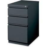 Lorell Fortress 20" Bbf Mobile Pedestal File-Charcoal Metal/Steel in Gray/Black | 27.75 H x 15 W x 19.88 D in | Wayfair 66909