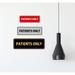 Signs ByLITA Standard Patients Sign Plastic in Black/Yellow | 2.75 H x 7 W x 1 D in | Wayfair STNPTEO-YLLBM