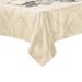 Ophelia & Co. Burchfield Solid Floral Jacquard Damask Polyester Tablecloth Polyester in White/Brown | 120 D in | Wayfair