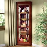 Pulaski Furniture Keepsakes Lighted Corner Curio Cabinet Wood/Glass in Brown | 72 H x 28 W x 16 D in | Wayfair 20205