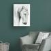 Gracie Oaks Horse Whisper II by Grace Popp - Wrapped Canvas Painting Canvas in Gray/White | 19 H x 14 W x 2 D in | Wayfair