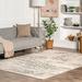 White 36 x 0.32 in Area Rug - Gracie Oaks Shockley Faded Floral Performance Beige Rug, Synthetic | 36 W x 0.32 D in | Wayfair