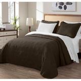 Latitude Run® Microfiber Reversible 3 Piece Coverlet/Bedspread Set Microfiber in Brown | King | Wayfair 36269624373A401494B6488807EA2554