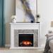 Red Barrel Studio® Electric Fireplace Marble/Stone in Gray/White | 39 H x 50 W x 15 D in | Wayfair 5B09E35CE3204033BC03E9A957755A5D