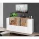 Dmora - Buffet moderne avec 4 portes, Made in Italy, Buffet de cuisine, Buffet design de salon,