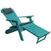 Poly Folding and Reclining Adirondack Chair with Pullout Ottoman