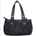 Coach Bags | Coach Soho Pleated Signature Black Purse Tote Bag Shoulder Bag Handbag Silver | Color: Black/Silver | Size: Os