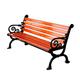 Terrace Garden Bench Outdoor Bench, 3-seater Park Bench Garden Leisure Seat, Outdoor Garden Bench With Backrest and Armrest, Cast Iron Anticorrosive Solid Wood Seat